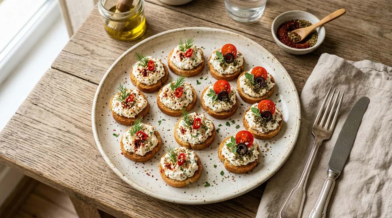Baharatlı Peynirli Mini Kanepeler Nasıl Yapılır?