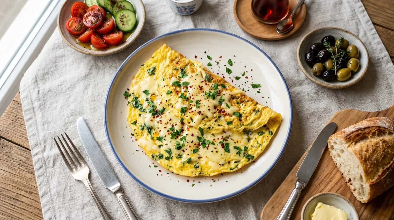 Kahvaltılık Peynirli Omlet Nasıl Yapılır?