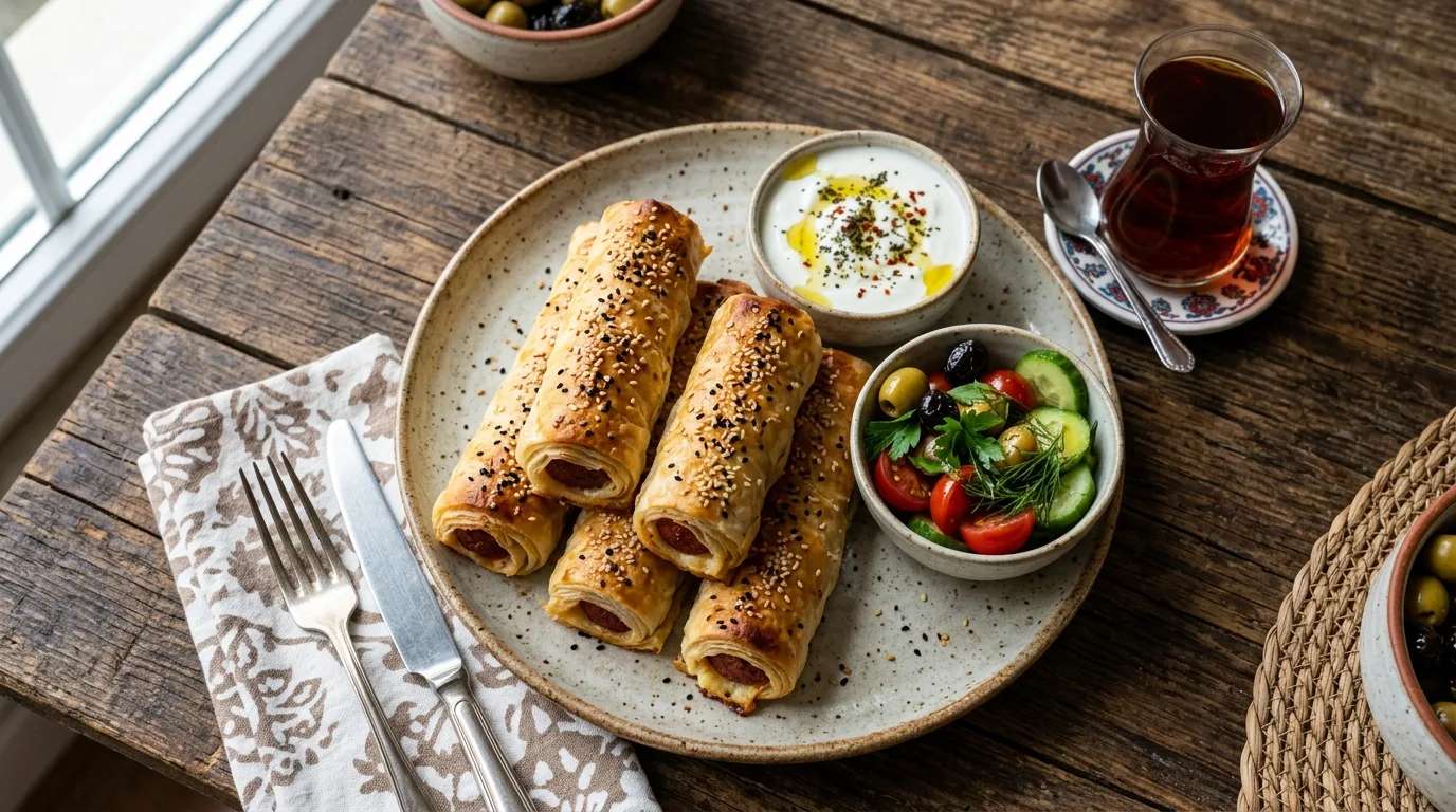 Kahvaltılık Sucuklu Sıkma Börek Nasıl Yapılır?