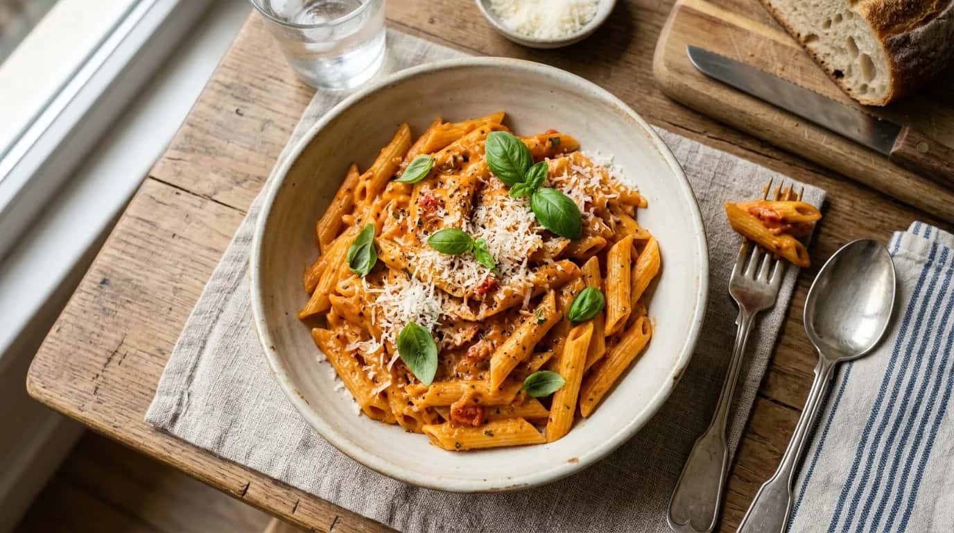 Kremalı Domatesli Penne Nasıl Yapılır?