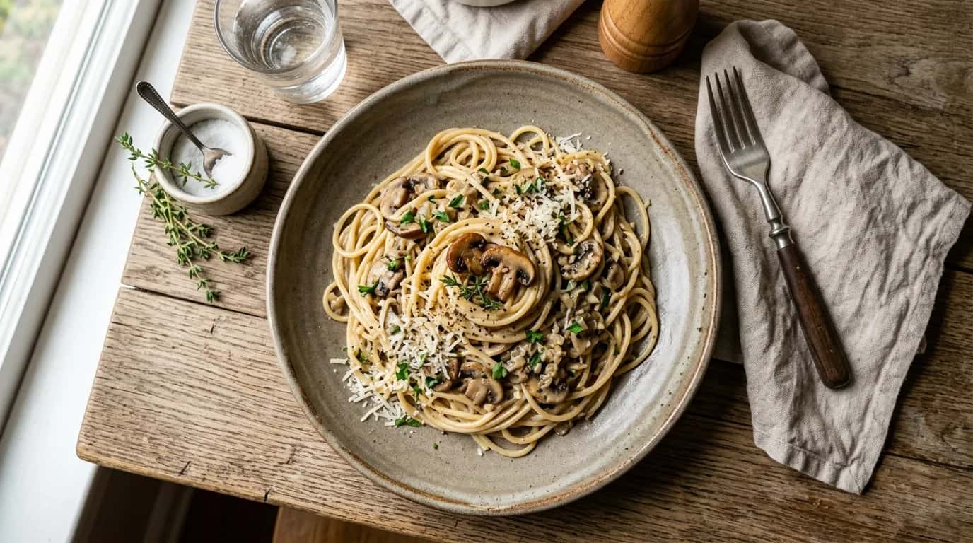 Kremalı Mantarlı Spagetti Nasıl Yapılır?