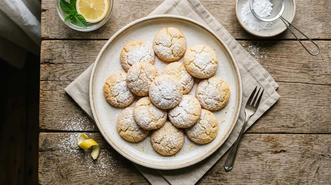 Limonlu ve Pudra Şekerli Kurabiye Nasıl Yapılır?