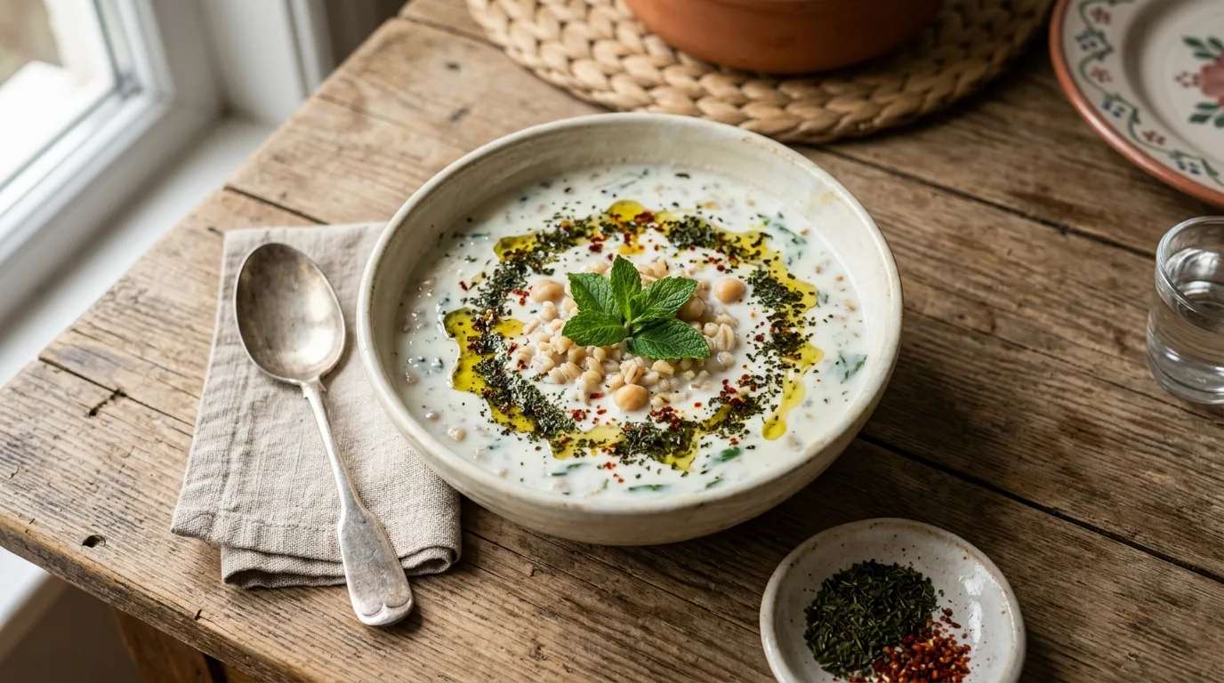 Naneli Ayran Aşı Çorbası Nasıl Yapılır?