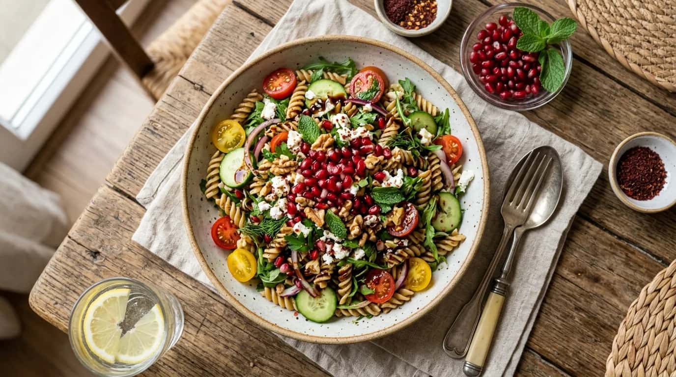 Nar Ekşili Soğuk Makarna Salatası Nasıl Yapılır?