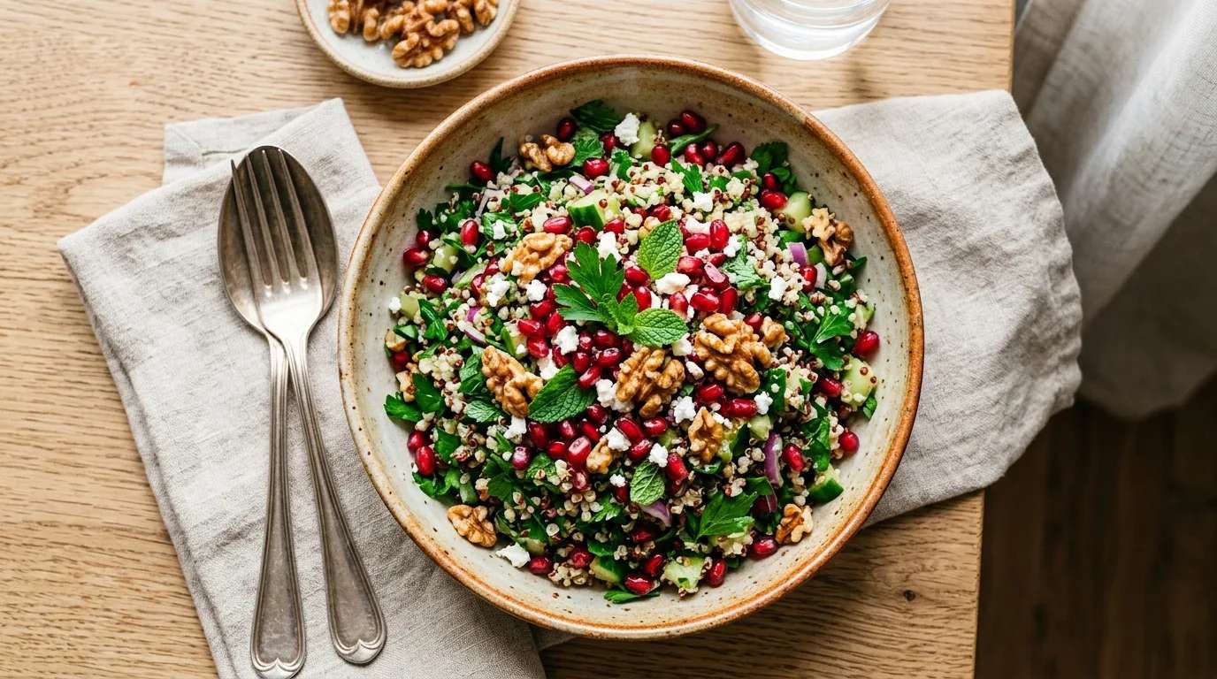Narlı ve Cevizli Kinoa Salatası Nasıl Yapılır?