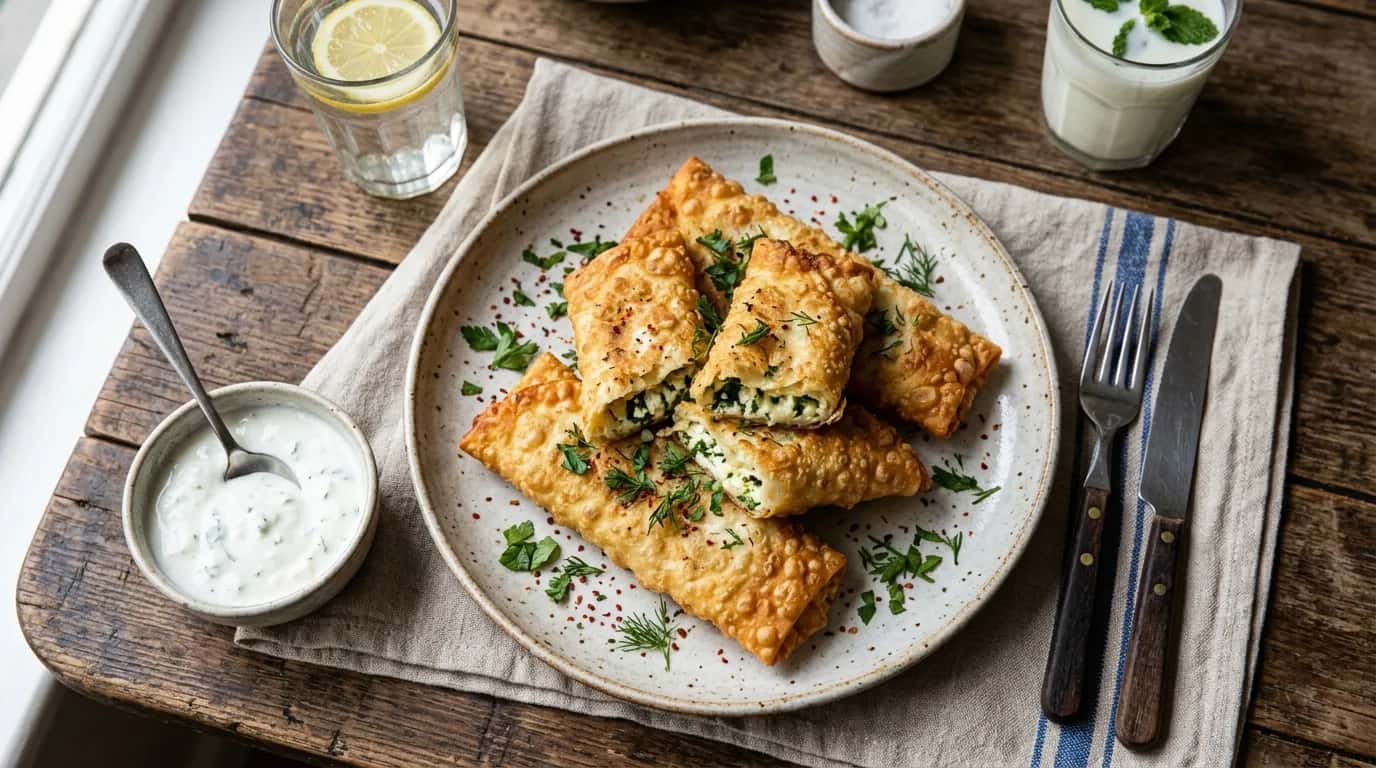 Peynirli ve Otlu Çiğ Börek Nasıl Yapılır?