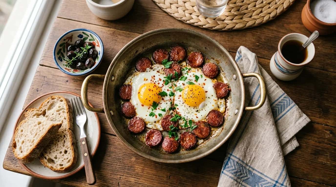 Sahanda Sucuklu Yumurta Nasıl Yapılır?