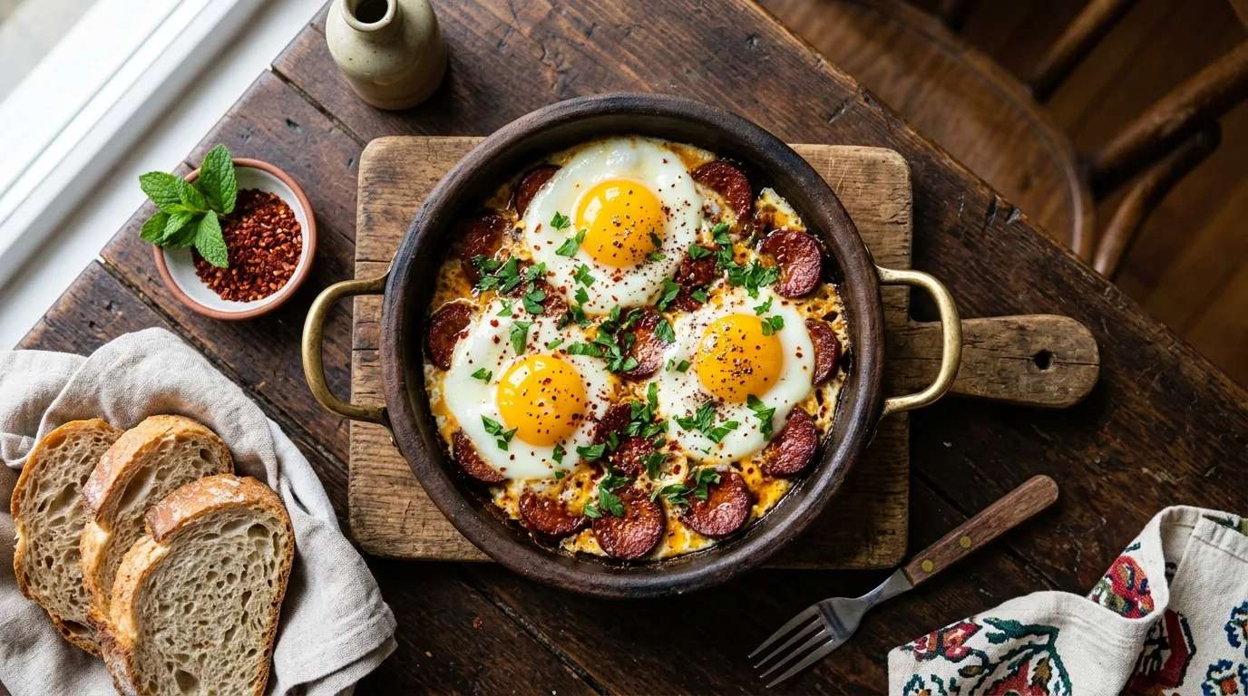 Sahanda Sucuklu Yumurta Nasıl Yapılır?