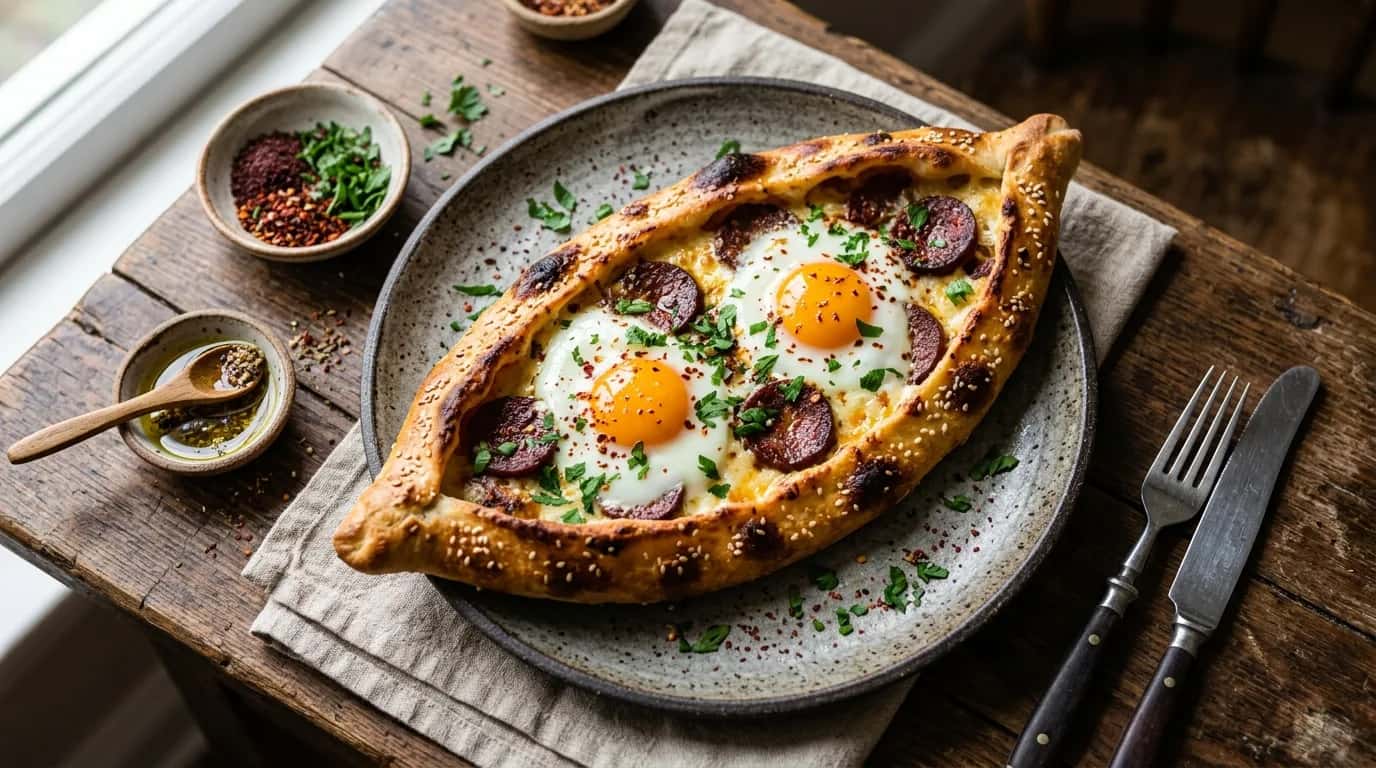 Sucuklu Yumurtalı Pide Nasıl Yapılır?