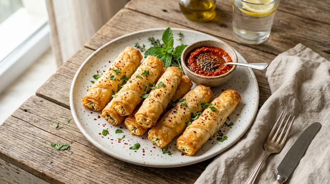 Baharatlı ve Peynirli Sigara Böreği Nasıl Yapılır?