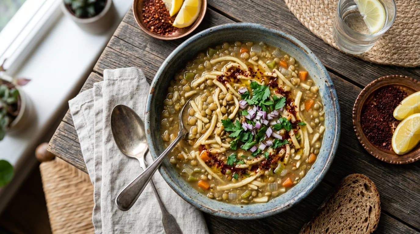 Erişteli Mercimek Çorbası Nasıl Yapılır?