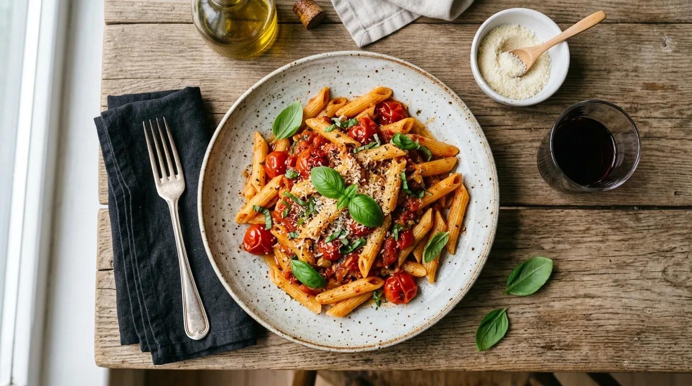 Fesleğenli ve Domatesli Penne Nasıl Yapılır?