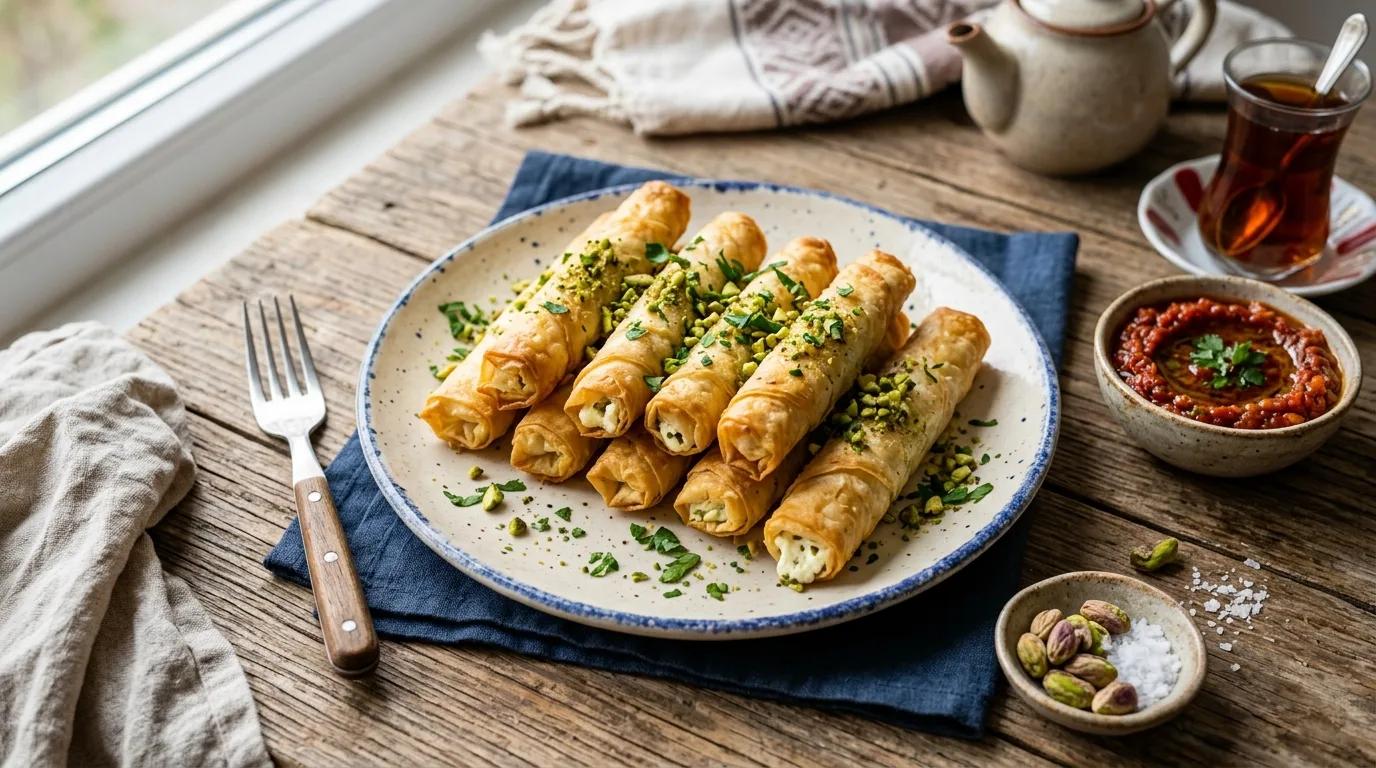 Fıstıklı ve Peynirli Sigara Böreği Nasıl Yapılır?