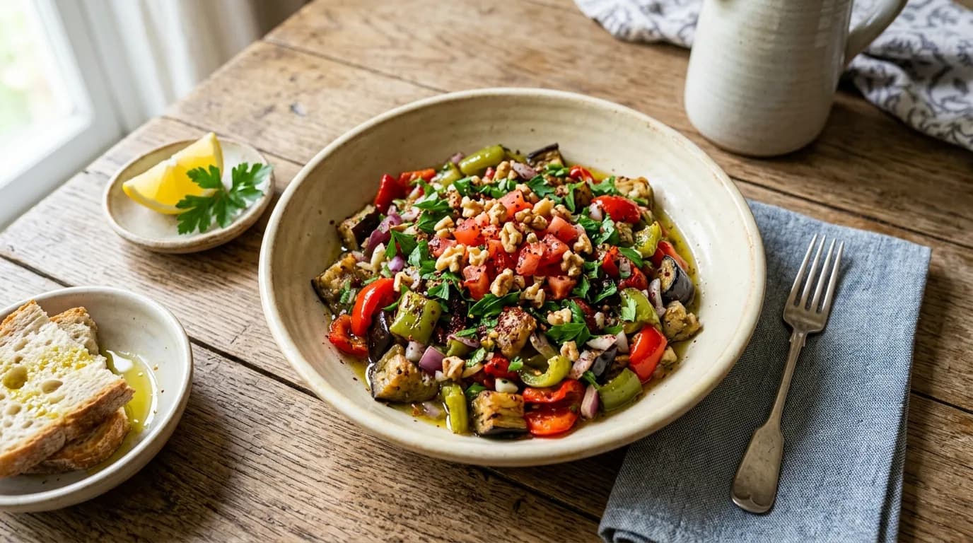 Közlenmiş Patlıcan Salatası