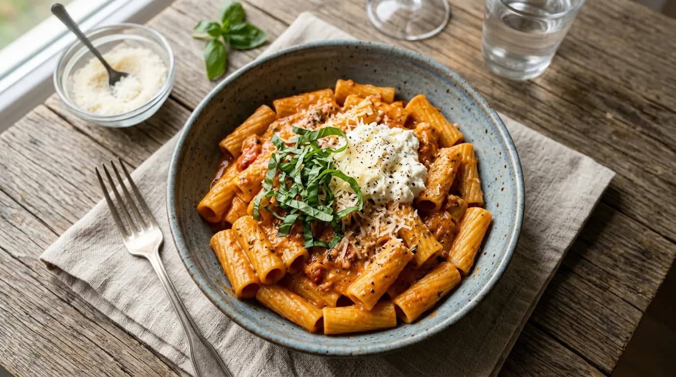 Kremalı Domates Soslu Makarna Nasıl Yapılır?