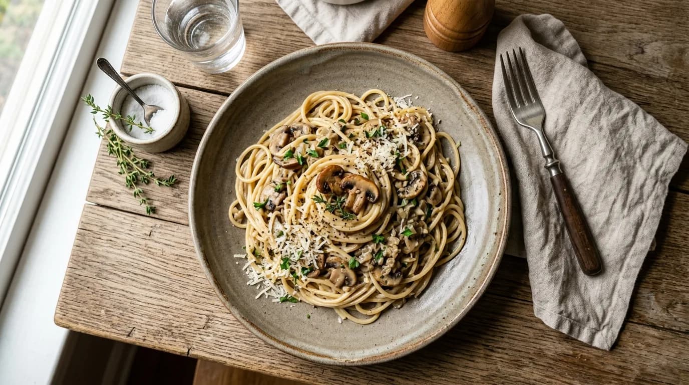 Kremalı Mantarlı Spagetti Nasıl Yapılır?
