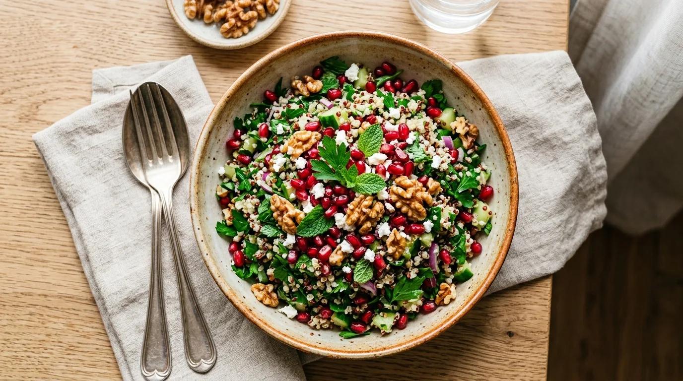 Narlı ve Cevizli Kinoa Salatası Nasıl Yapılır?