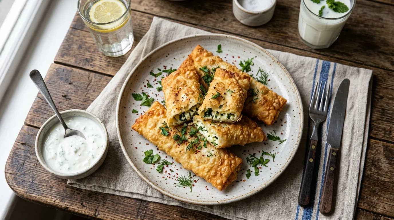 Peynirli ve Otlu Çiğ Börek Nasıl Yapılır?