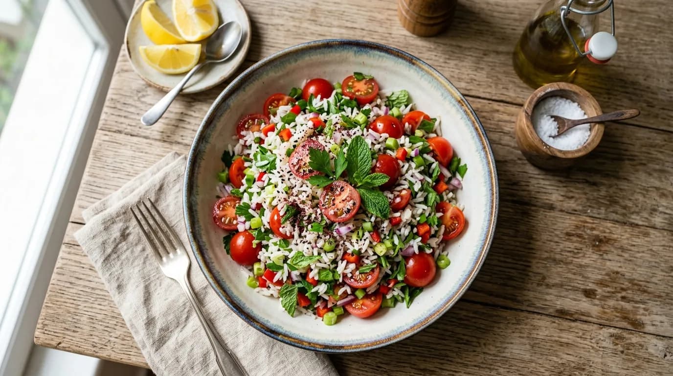 Pirinçli Domates Salatası Nasıl Yapılır?