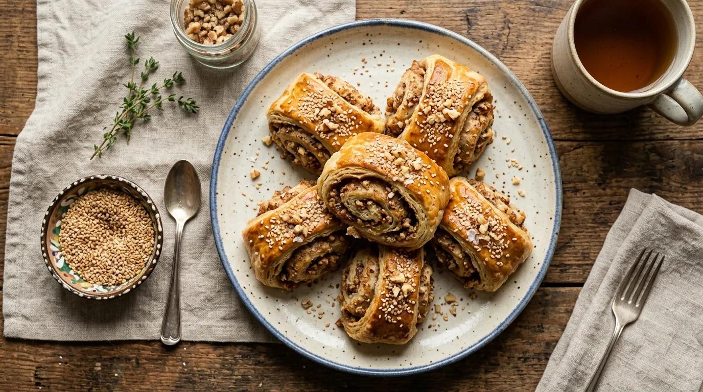 Tahinli ve Cevizli Poğaça Tarifi Nasıl Yapılır?