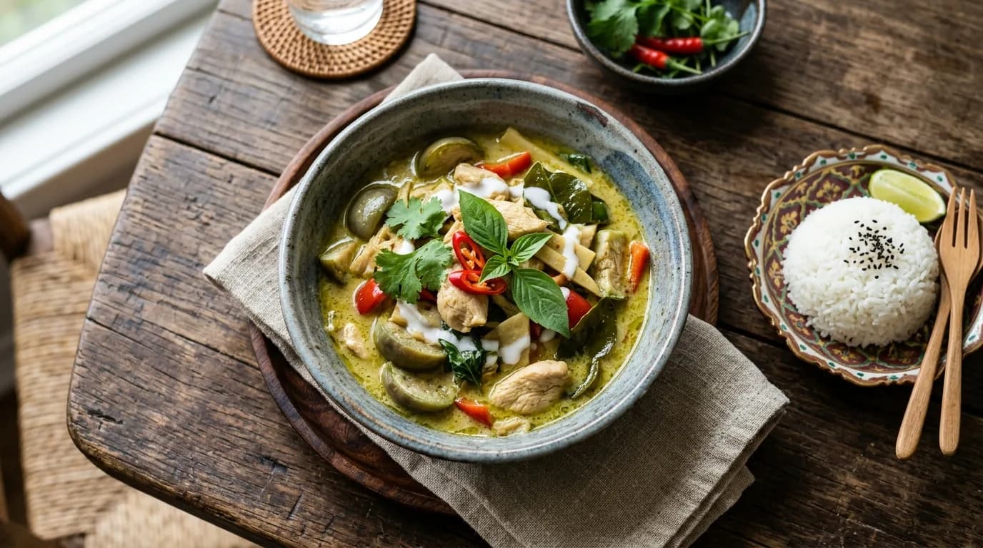 Tayland Usulü Yeşil Köri Tavuğu Nasıl Yapılır?
