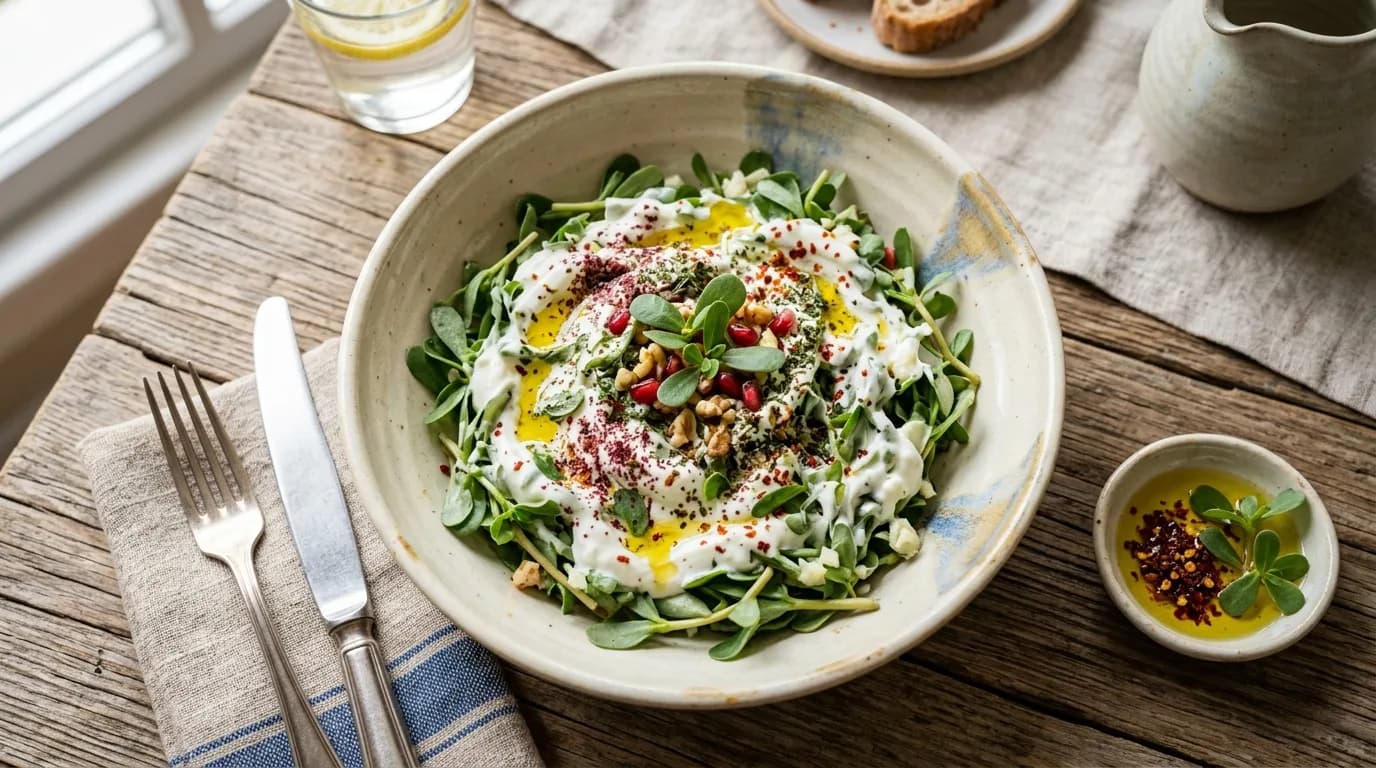 Yoğurtlu Semizotu Salatası Nasıl Yapılır?