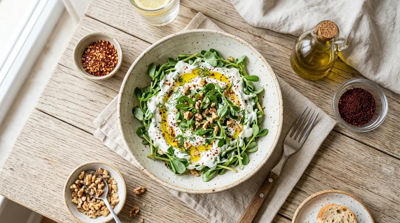 Yoğurtlu Semizotu Salatası Tarifi Nasıl Yapılır?