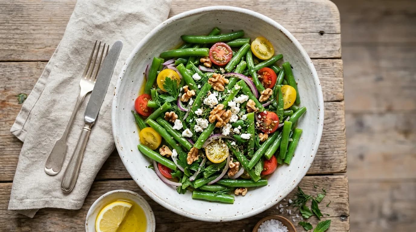Zeytinyağlı Taze Fasulye Salatası