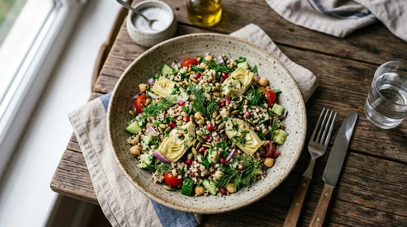 Enginarlı ve Dereotlu Kinoa Salatası Nasıl Yapılır?