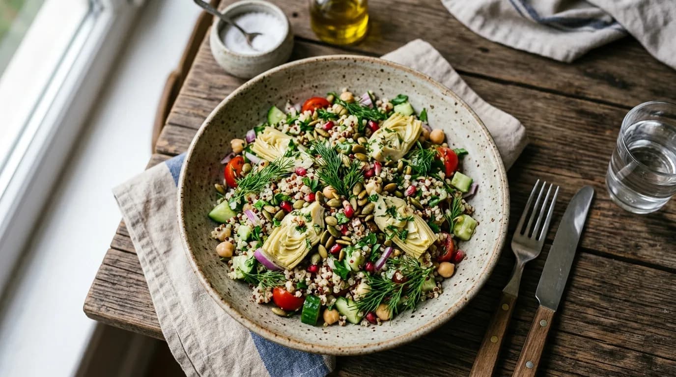 Enginarlı ve Dereotlu Kinoa Salatası Nasıl Yapılır?