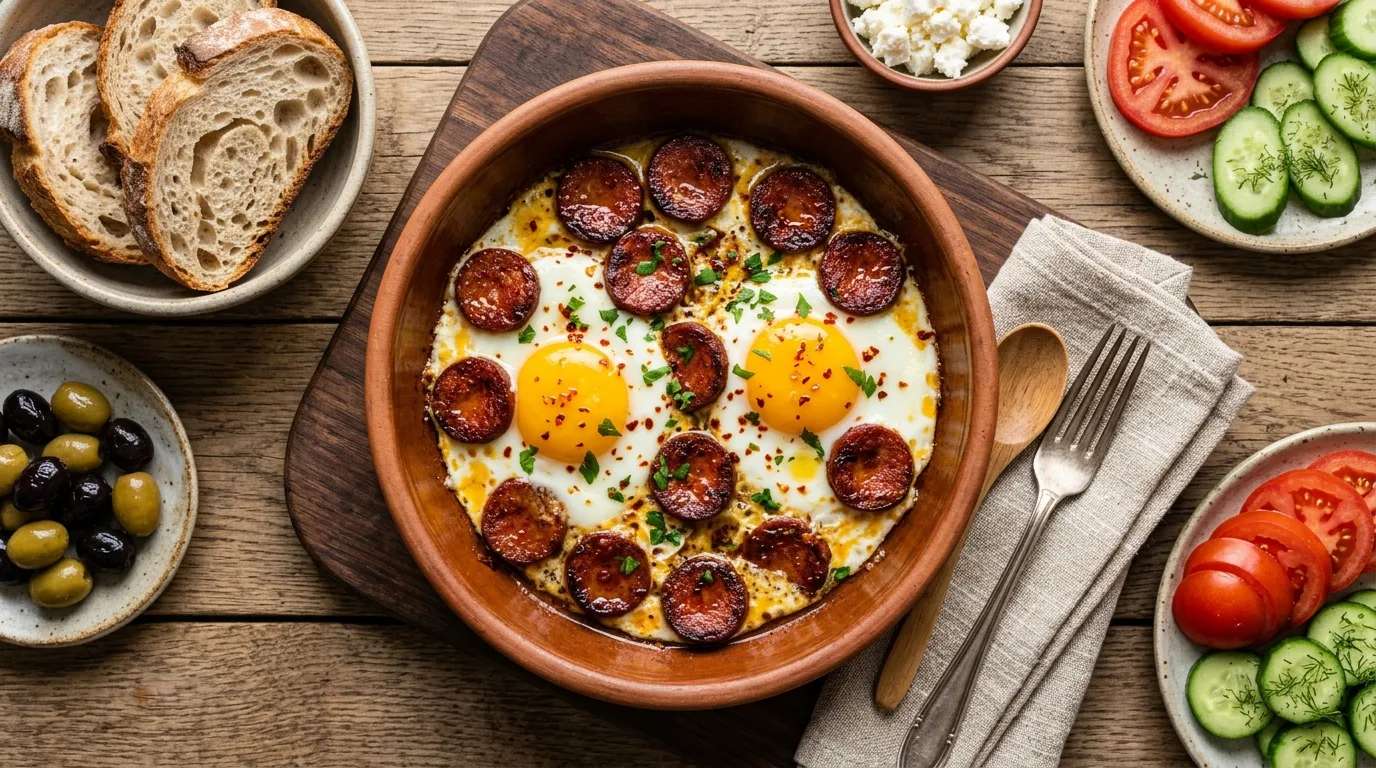 Kahvaltılık Sucuklu Yumurta Nasıl Yapılır?