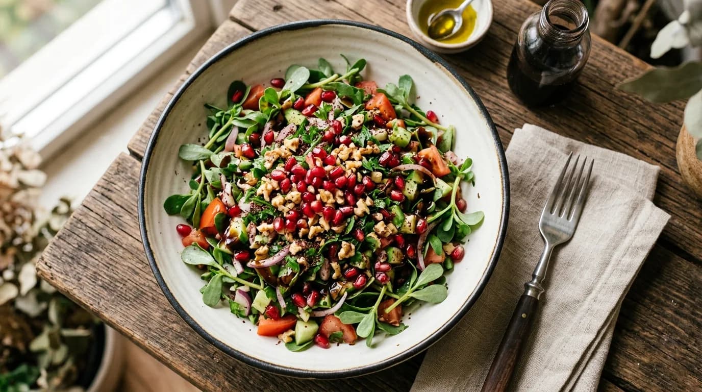 Nar Ekşili Semizotu Salatası Nasıl Yapılır?