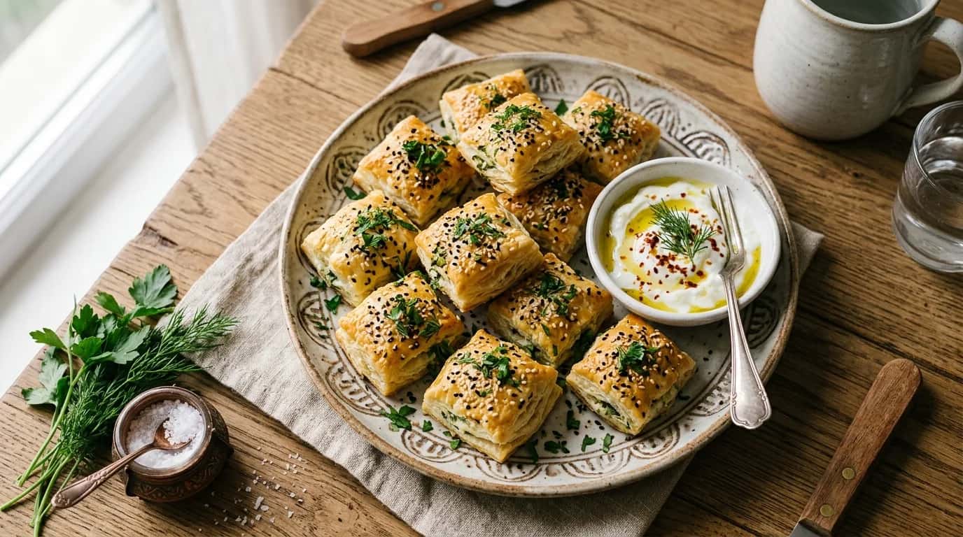 Peynirli ve Otlu Mini Börekler Nasıl Yapılır?