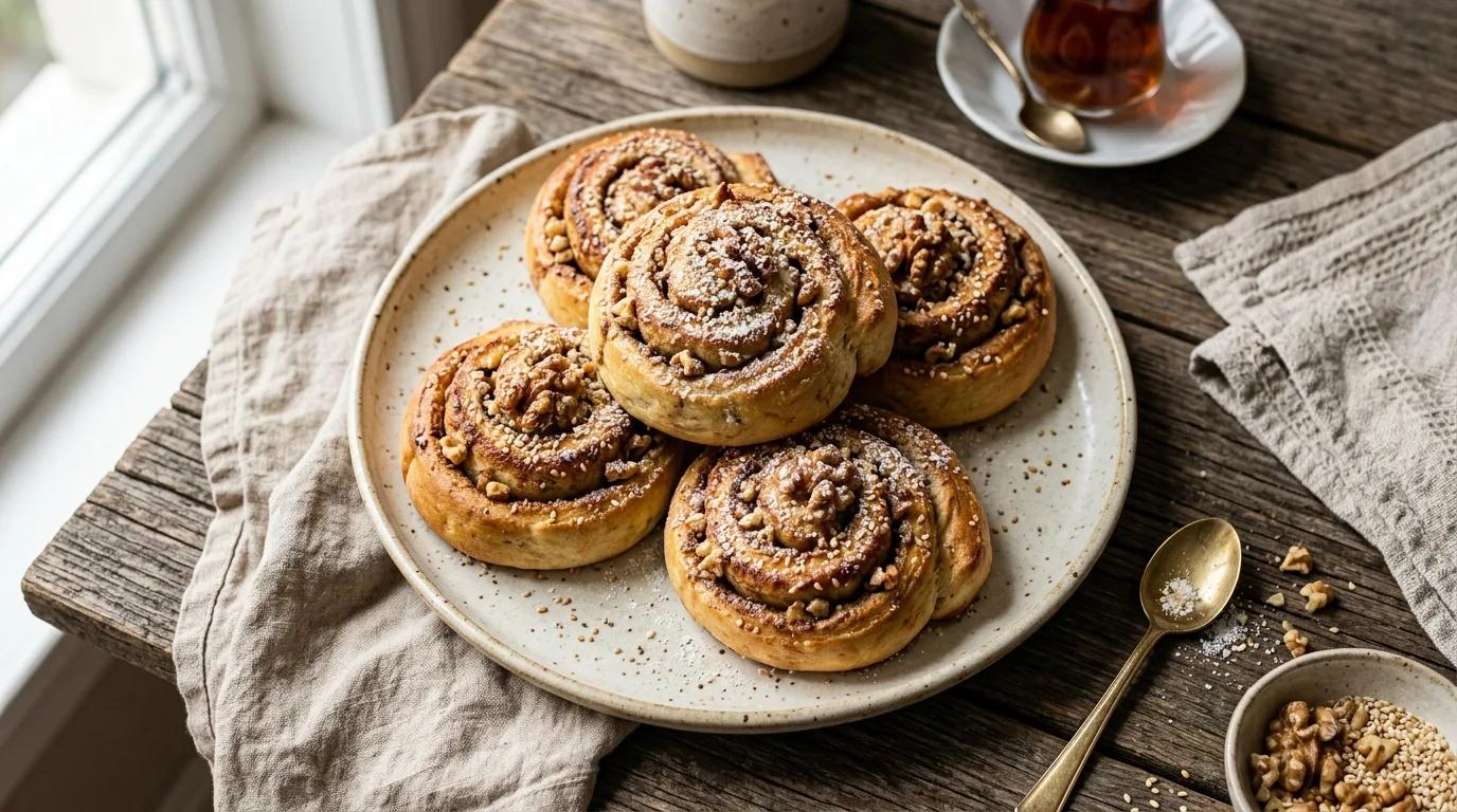 Tahinli ve Cevizli Çörek Nasıl Yapılır?