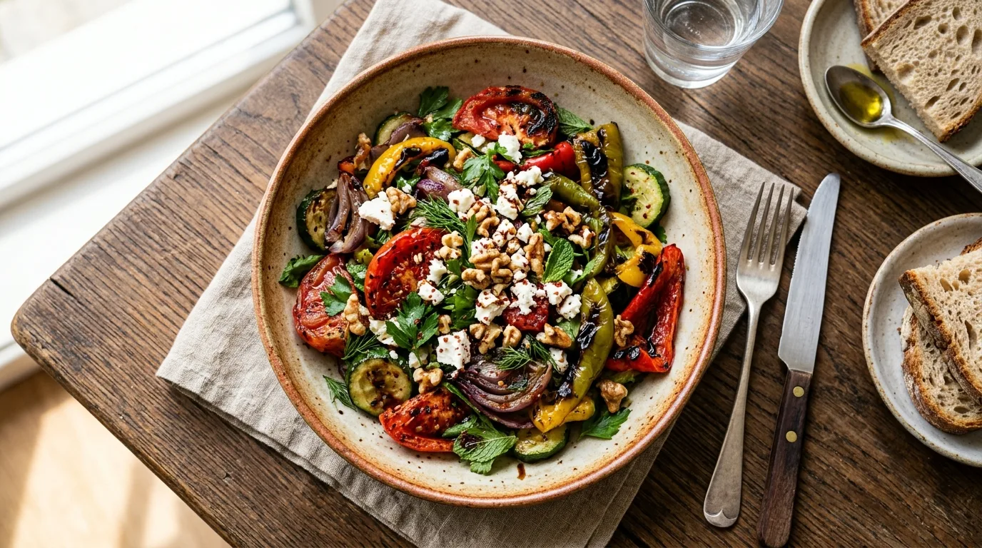 Fırında Közlenmiş Çoban Salata: Mangal Tadında Lezzet