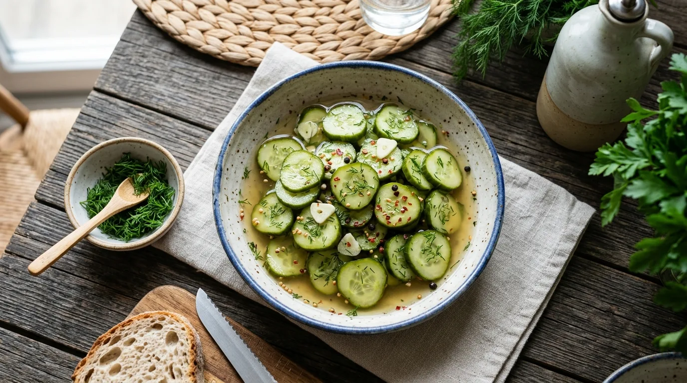 Sirke Soslu Salatalık Turşusu