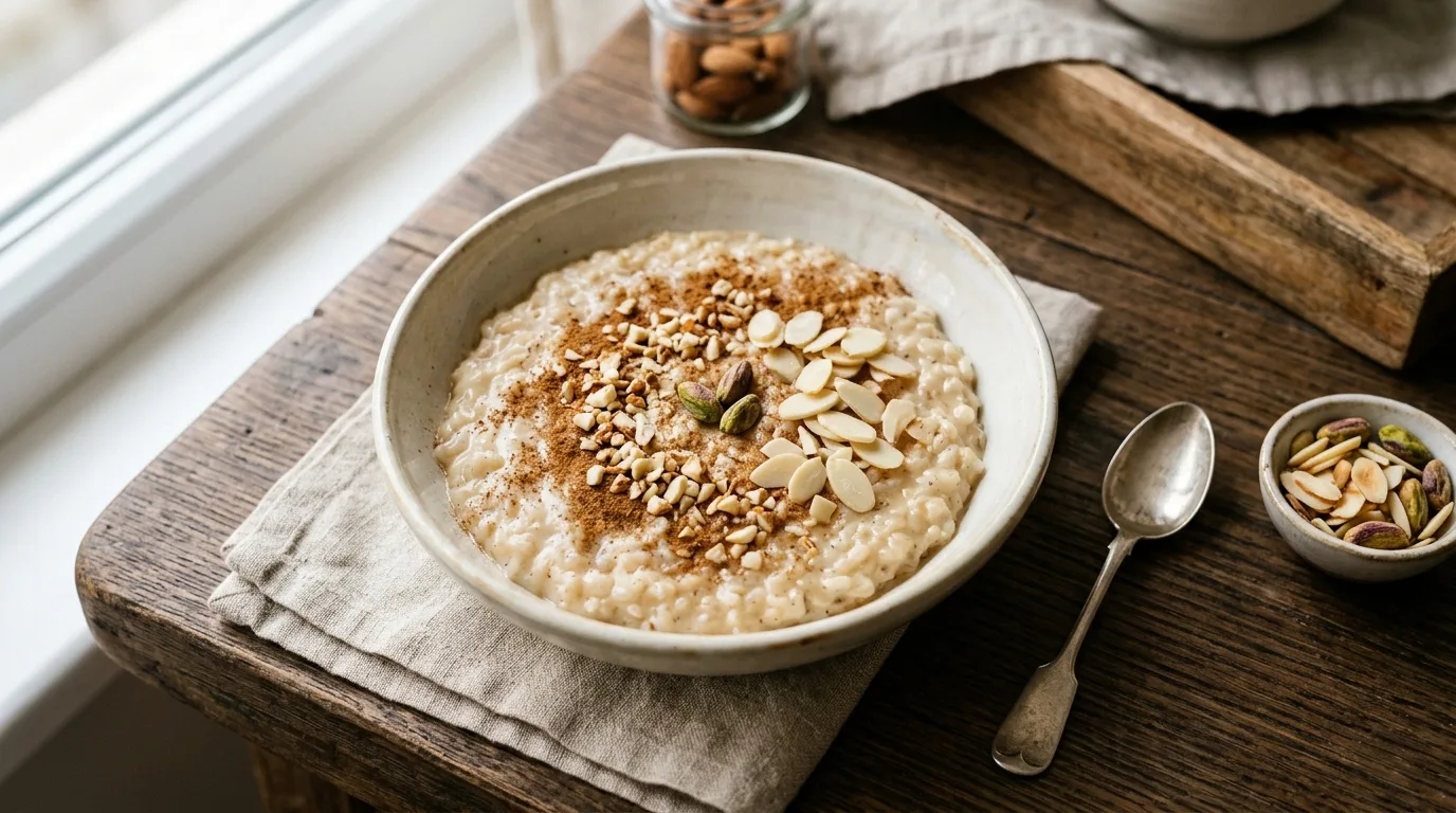 Vegan Badem Sütlü Sütlaç (Hayvansal Süt Yerine Badem Sütü ve Ekstra Badem Aroması)