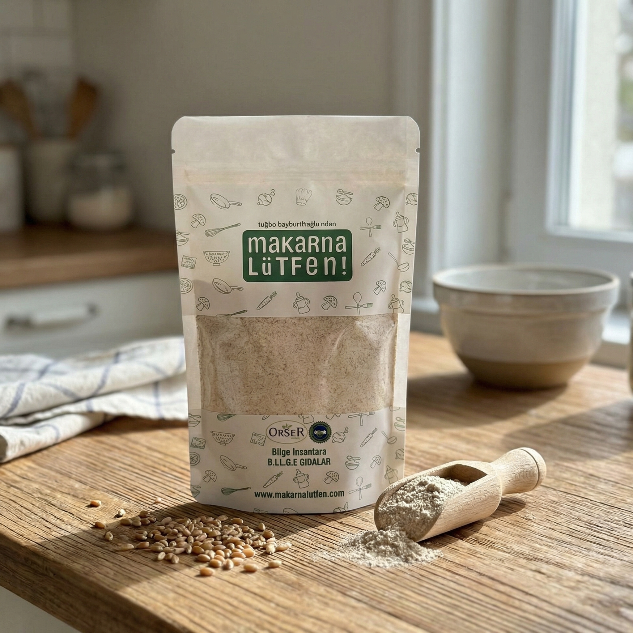 Organik Tam Buğday Unu (8+ Ay Bebekler İçin - 250g)