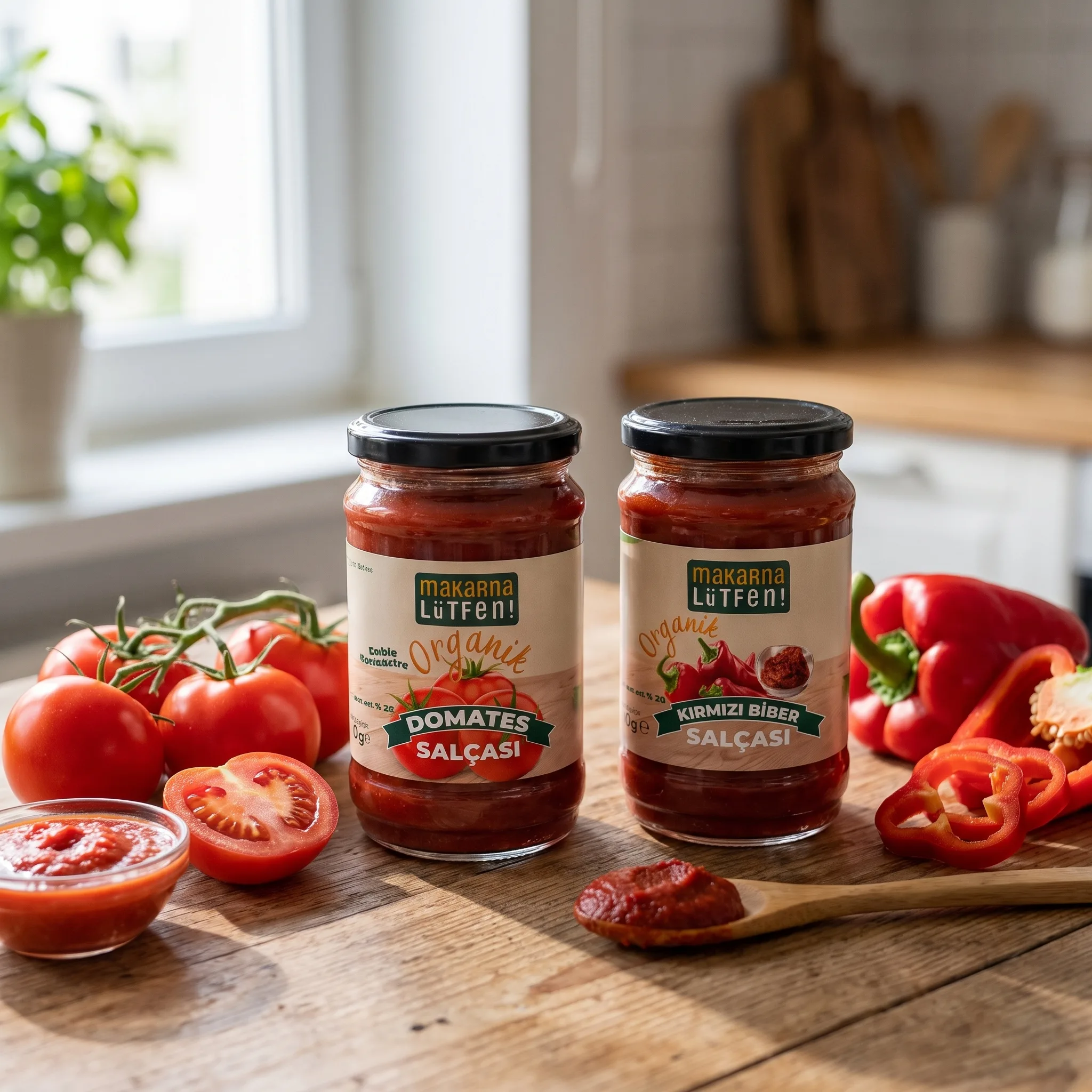 Avantajlı Organik Domates ve Biber Salçası Seti (610 g)