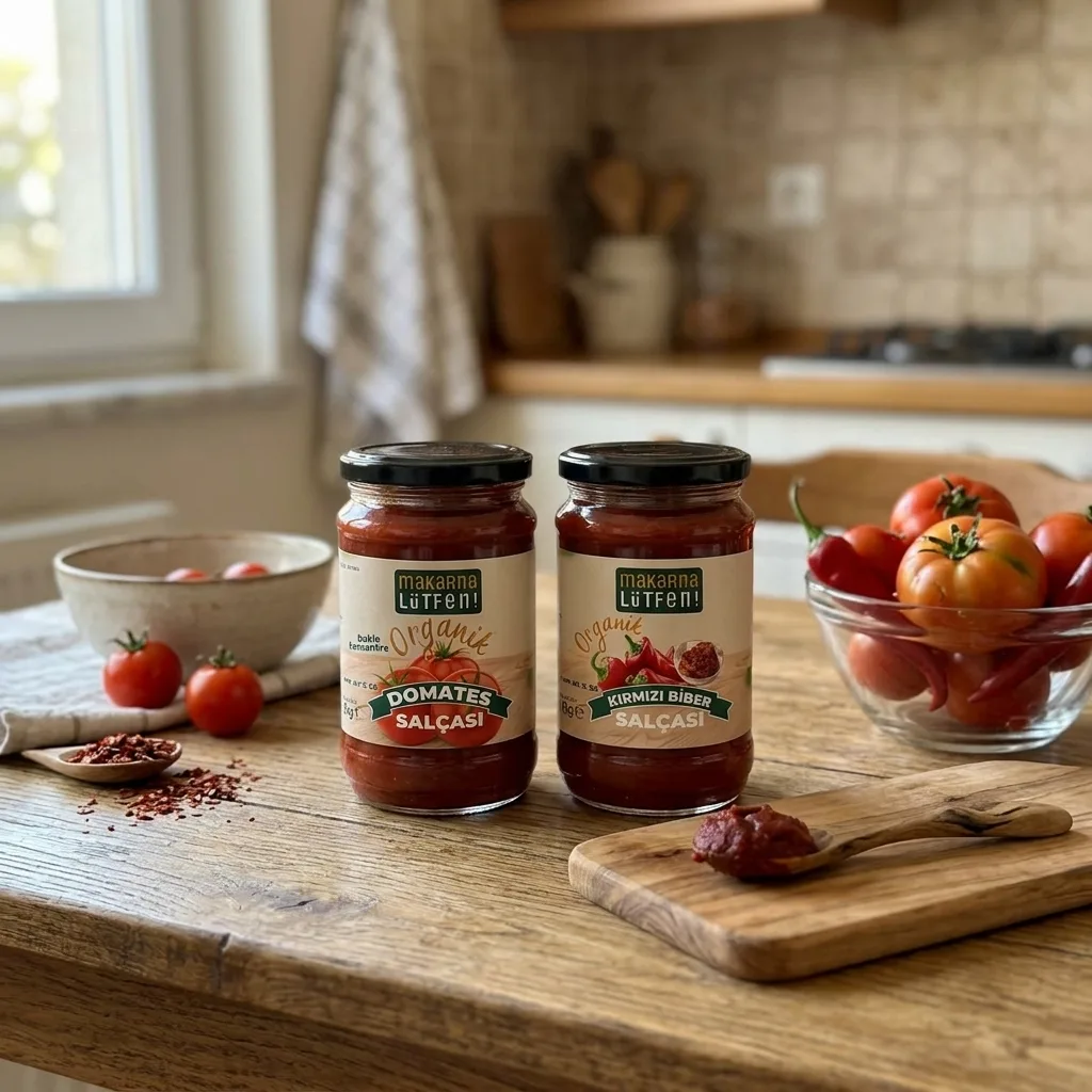 Avantajlı Organik Domates ve Biber Salçası Seti (610 g)