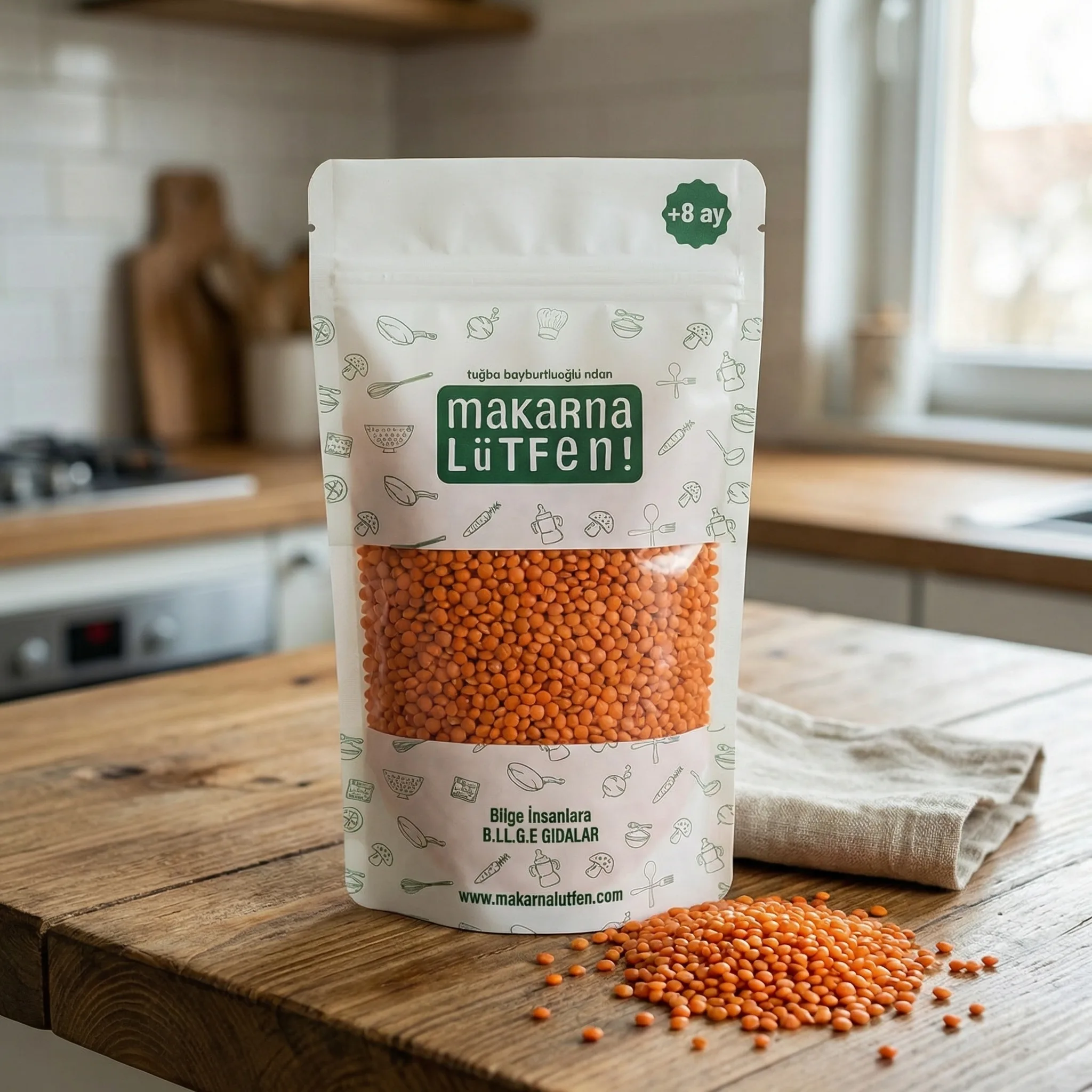 Bebekler İçin Organik Kırmızı Mercimek (+7 Ay - 250 gr)