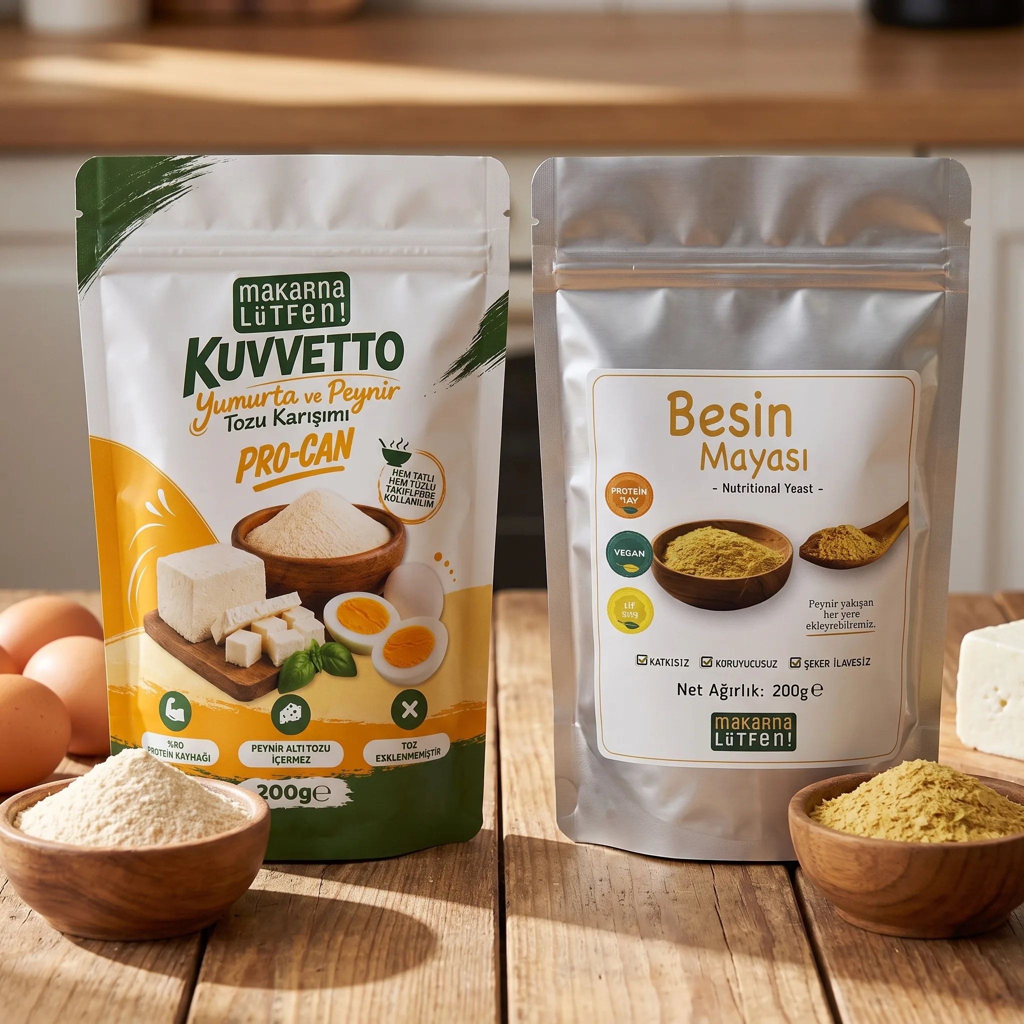 Bebekler İçin Protein Kaynağı: Besin Mayası & Yumurta Peynir Tozu (2x200g)