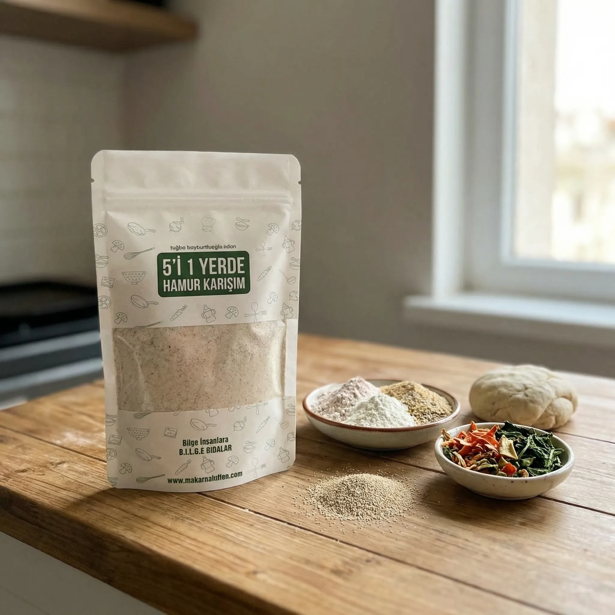 Bilge Mutfağım 5'i 1 Yerde Hamur Hazır Karışım ile Pratik Lezzetler (485g)