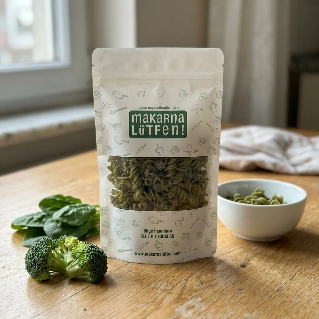 Brokoli ve Ispanaklı Makarna (200 gram)