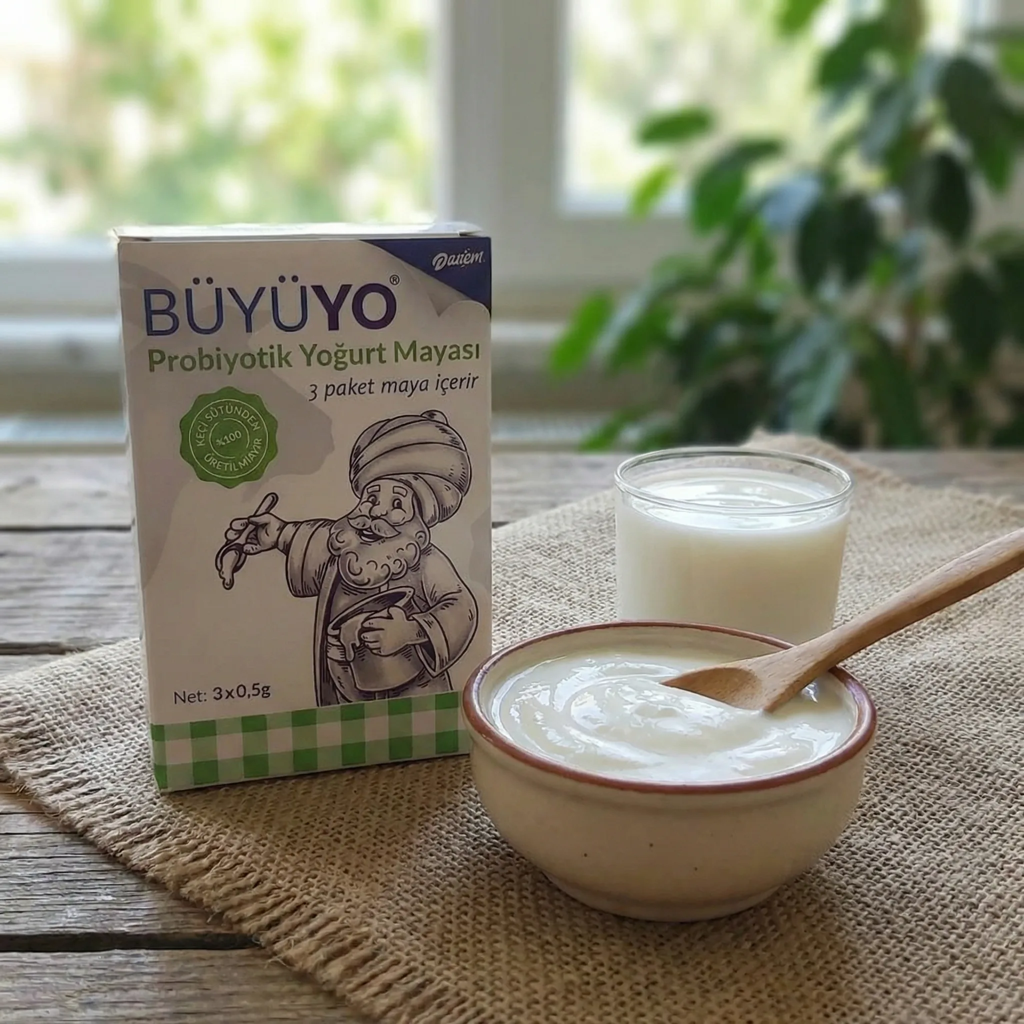 BüyüYO Keçi Sütü Probiyotik Yoğurt Mayası - 3x0.5gr (6 kg Yoğurt İçin)