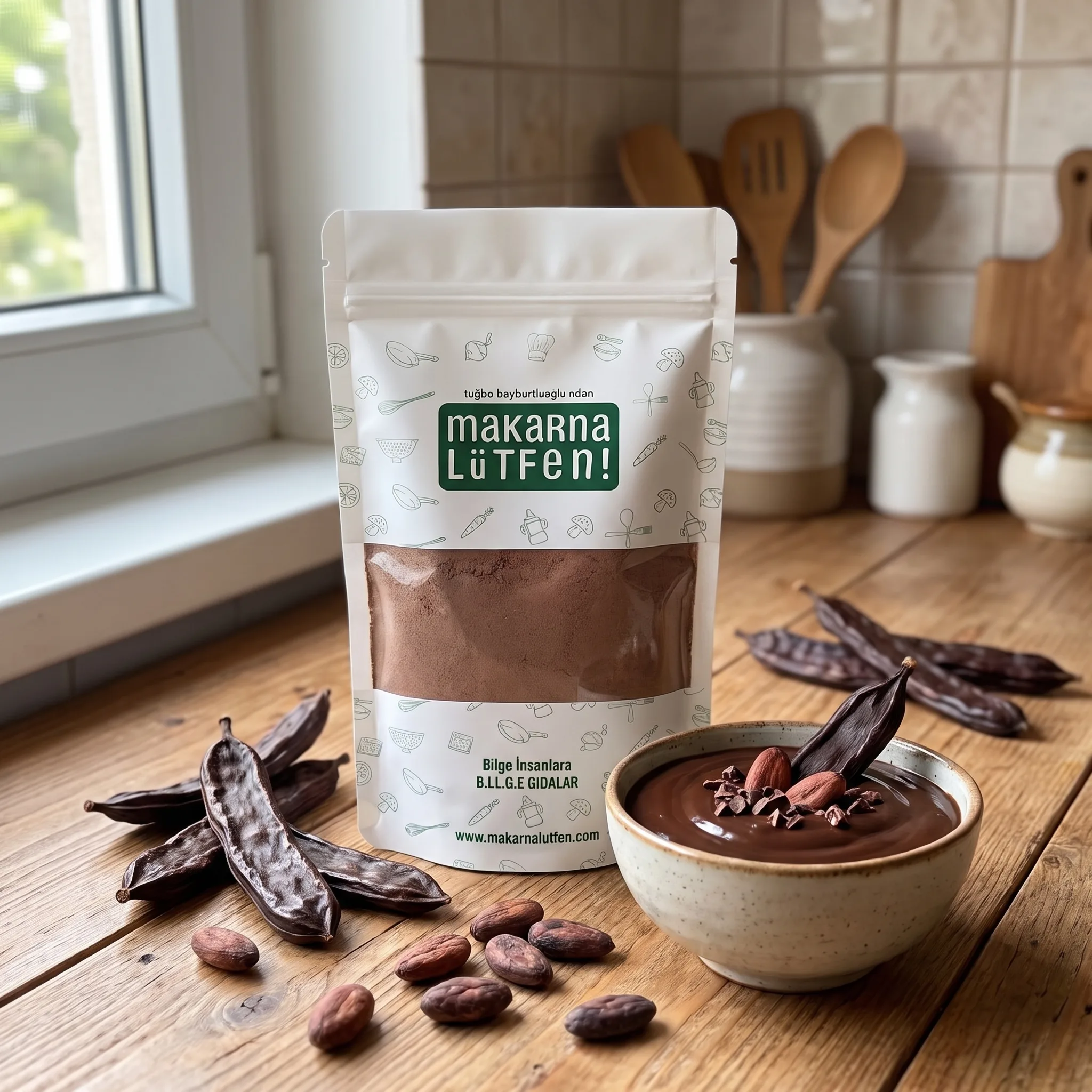 Doğal Keçiboynuzlu Kakaolu Şekersiz Puding Keyfi (150 gr)