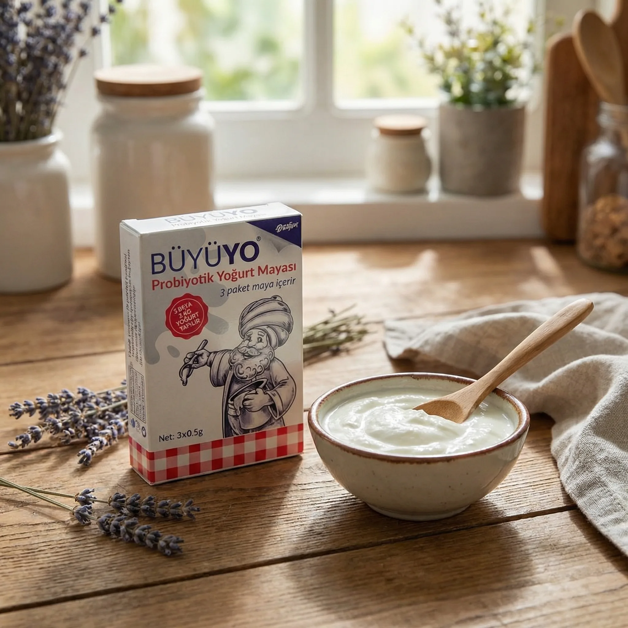 Ev Yapımı Probiyotik Yoğurt Mayası - BüyüYO (3 x 0.5 gr) - 6 kg Yoğurt İçin