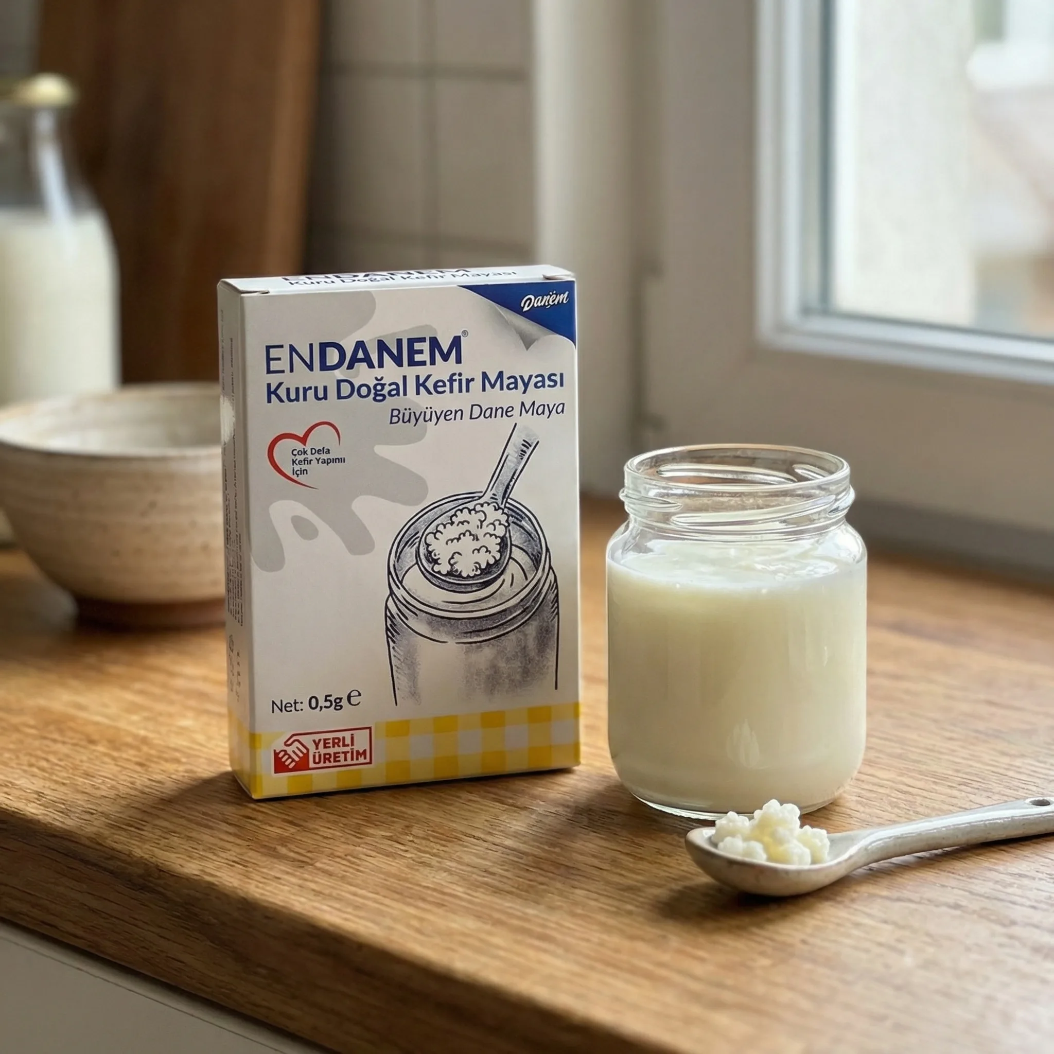 Evde Doğal Kefir Keyfi: Endanem Büyüyen Kefir Mayası 0.5 gr