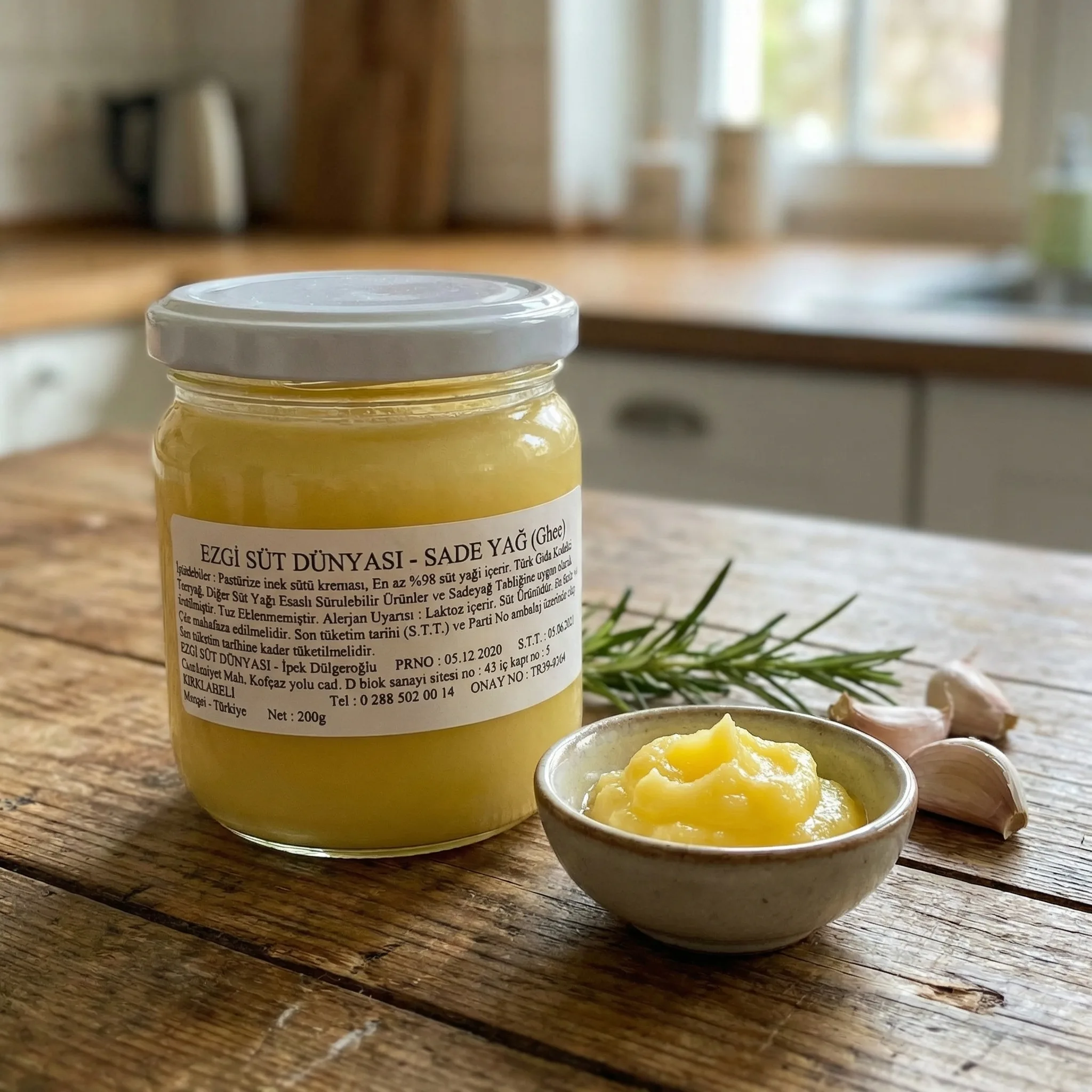 Ezgi Süt Dünyası Saf Ghee Sade Yağ - %99.9 Yağ Oranı (180g)