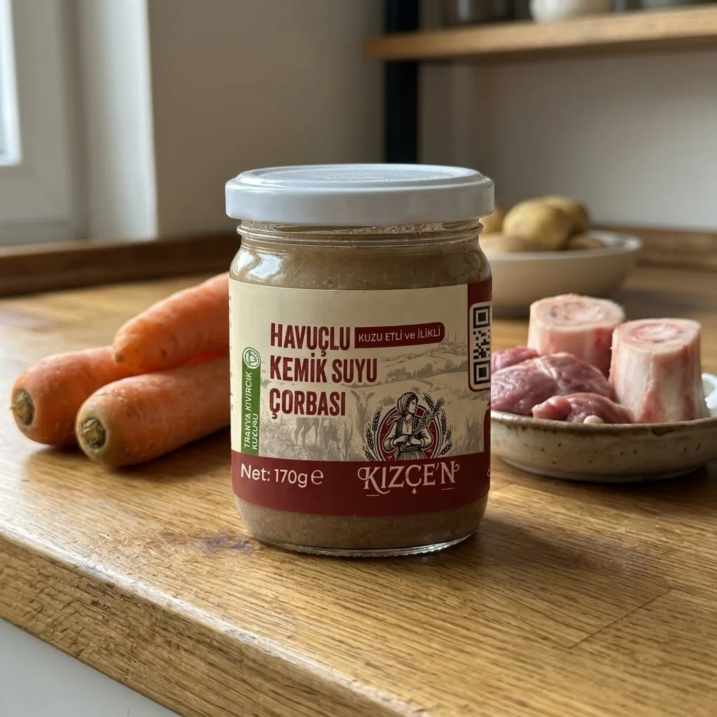 Havuçlu Kuzu Etli ve İlikli Kemik Suyu Çorbası (170 gram)